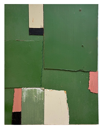 Into Green, collage, painting, -2025, copyright Jan-Olov Nygren
